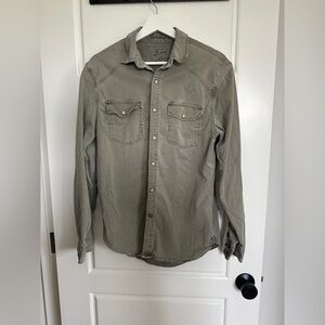 Lucky Brand Green Casual Button Down Shirt